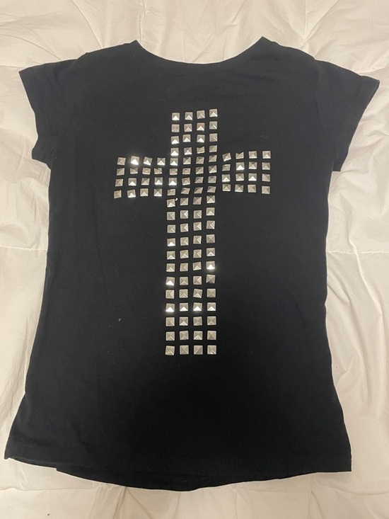 Minga London Tops - Minga London black studded cross top size small